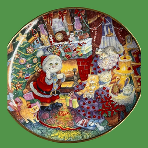 Not a Creature was Purring limited edition, porcelain collectible plate